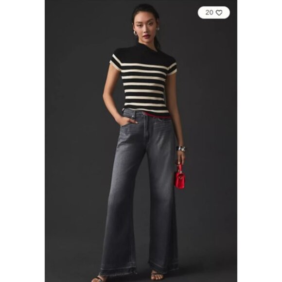 NWT-Anthropologie-Hudson Jodie High-Rise Wide Leg Jeans